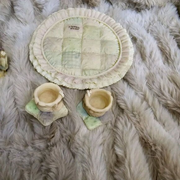 Vintage 1994 Quilted Tea Pot Set Miniature Angel Teddy Bears – “Tea Set Style” - Picture 5 of 10
